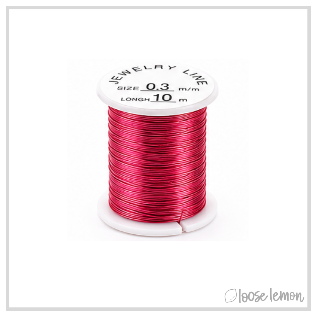 Pink Copper Craft Wire (28ga) | 10M