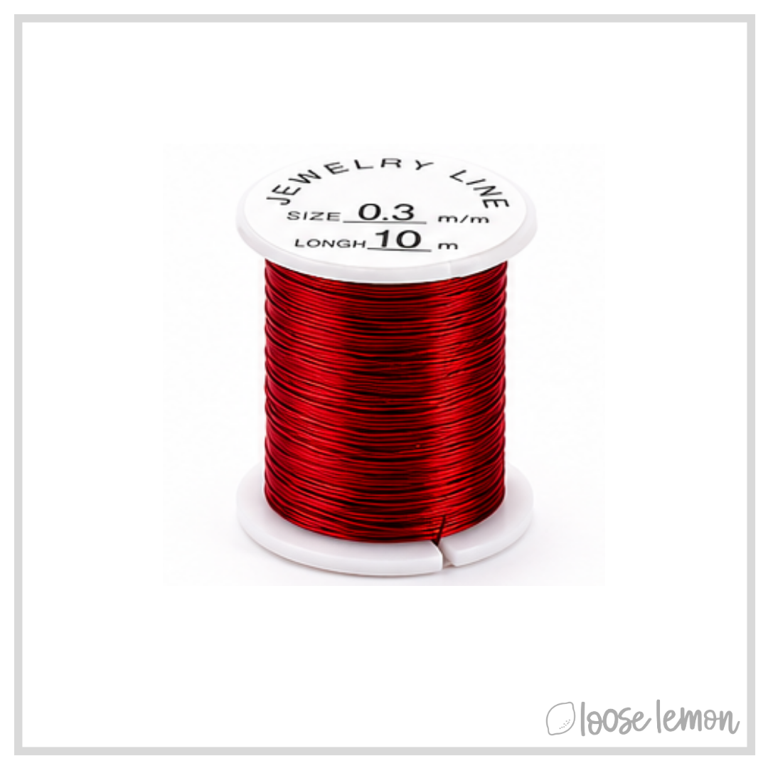 Red Copper Craft Wire (28ga) | 10M