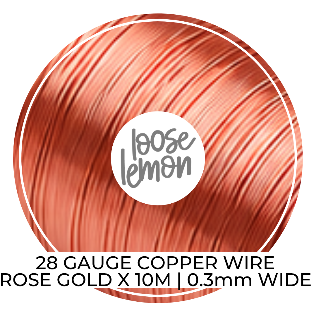 Rose Gold Copper Craft Wire (28ga) | 10M