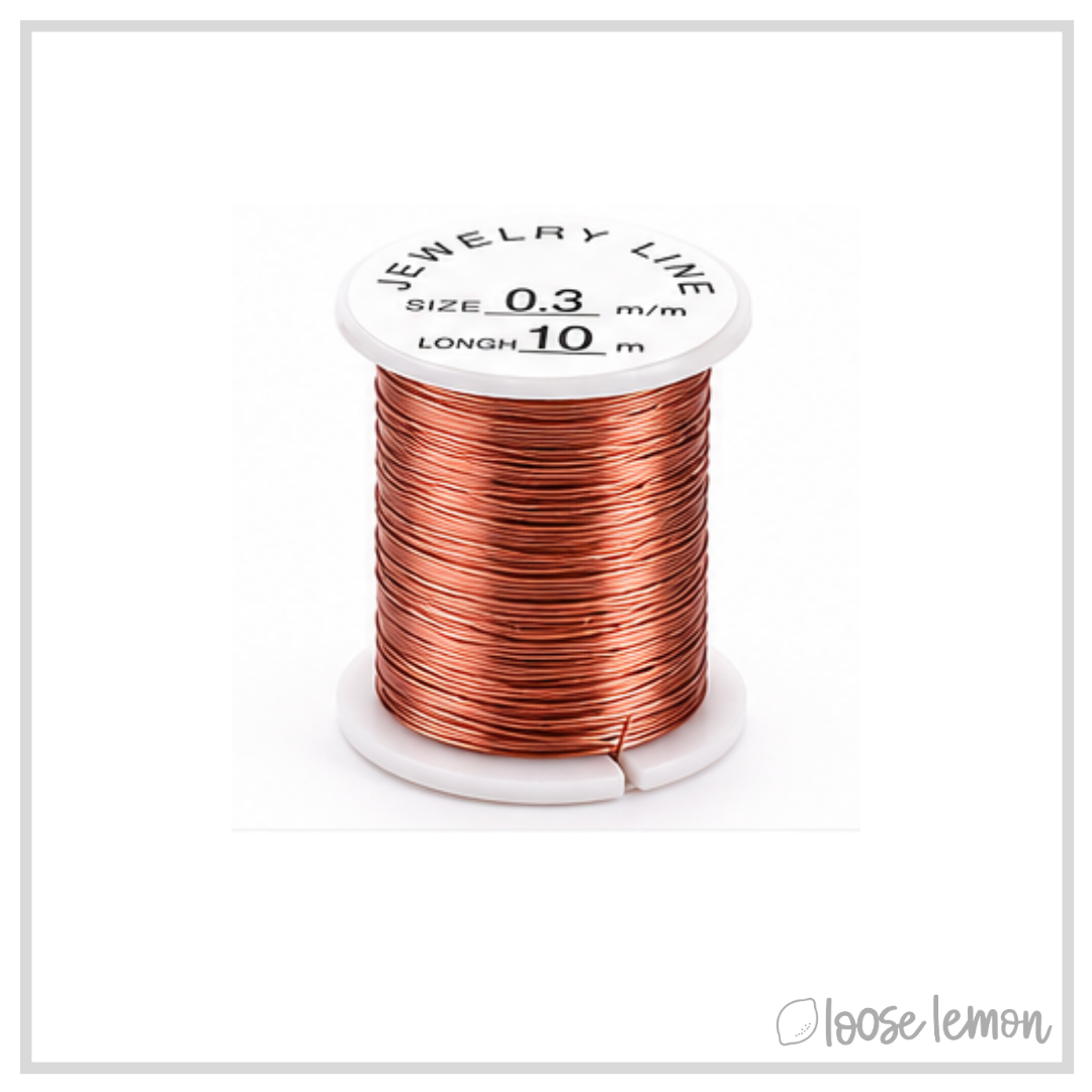 Rose Gold Copper Craft Wire (28ga) | 10M