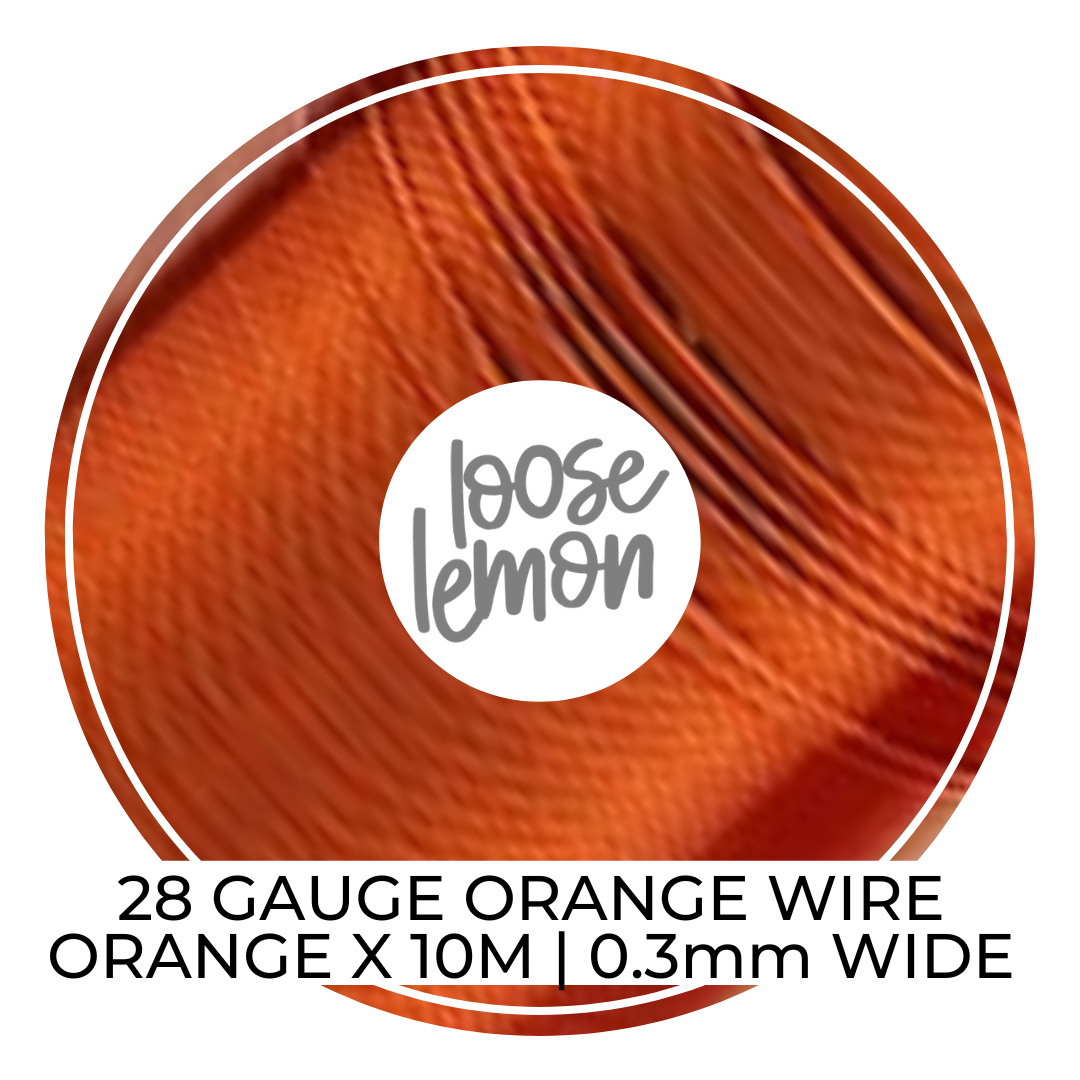 Orange Copper Craft Wire (28ga) | 10M