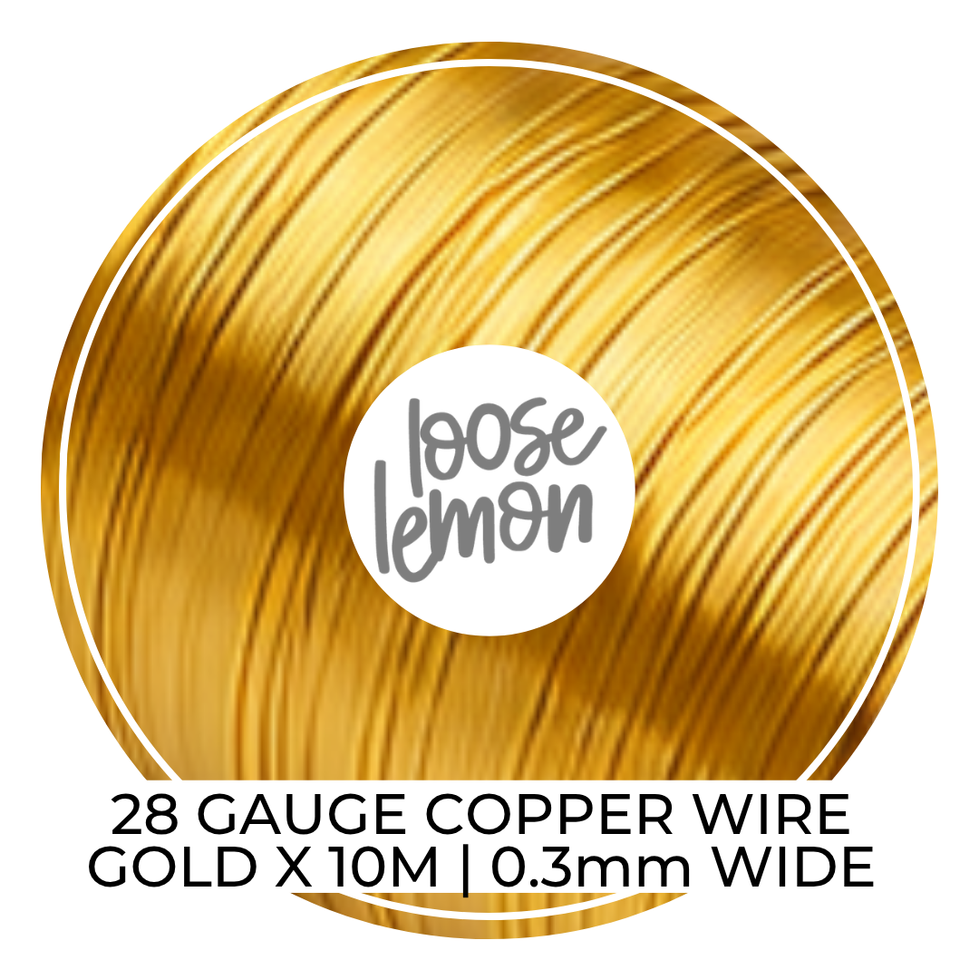 Gold Copper Craft Wire (28ga) | 10M