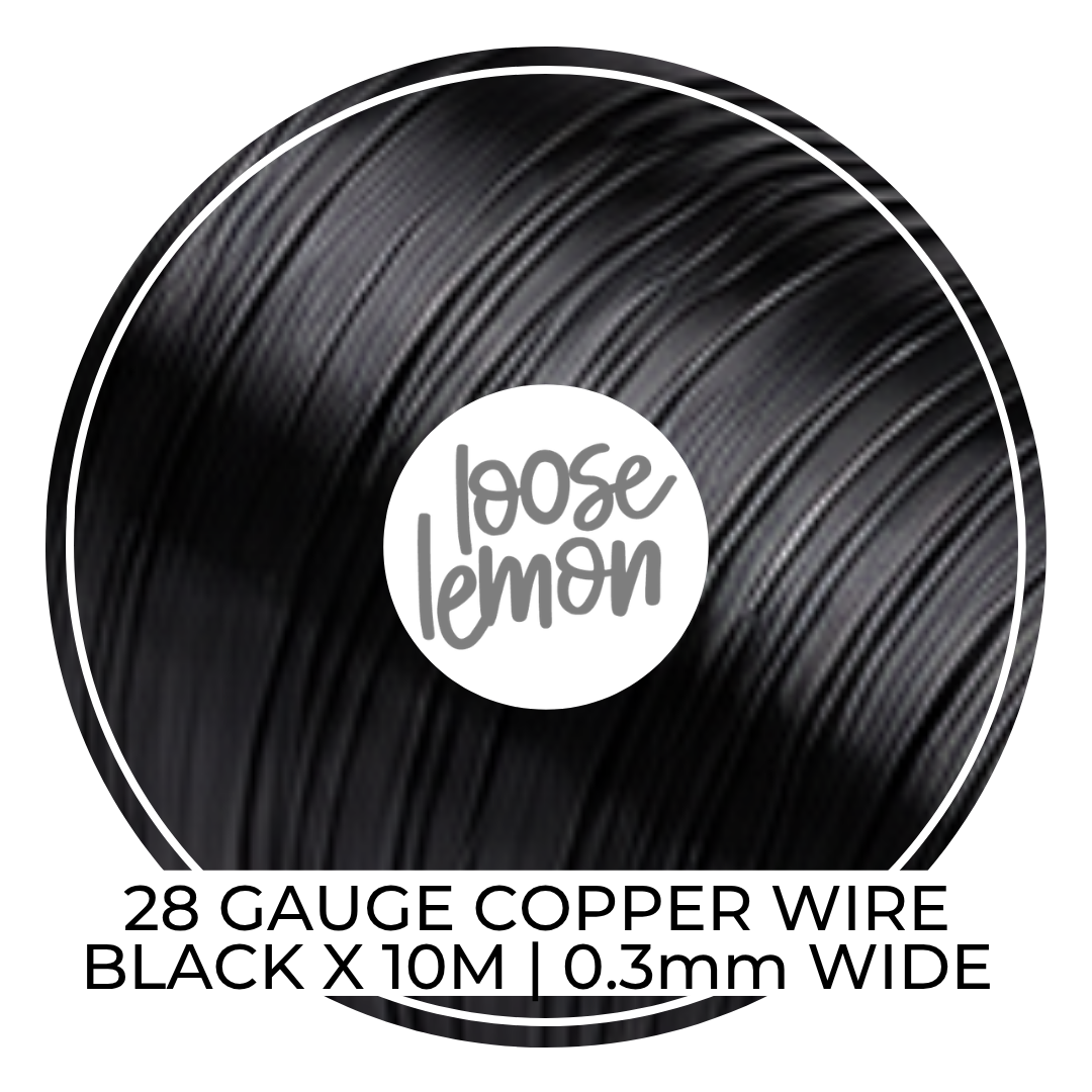 Black Copper Craft Wire (28ga) | 10M