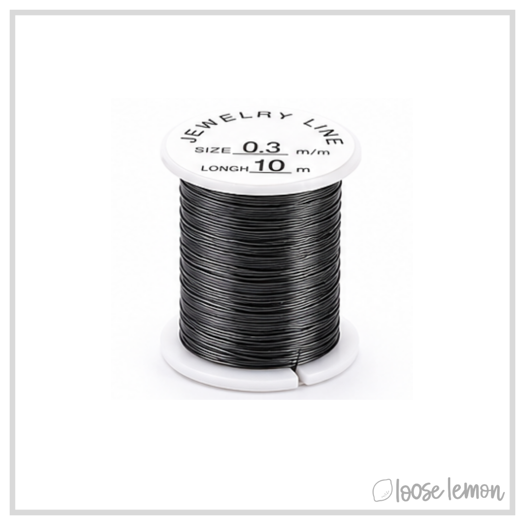 Black Copper Craft Wire (28ga) | 10M