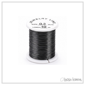 Black Copper Craft Wire (28ga) | 10M