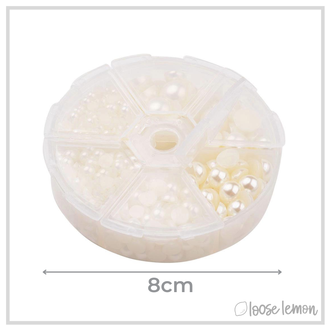 Cream Pearls Box | 6 Sizes (690 pieces)