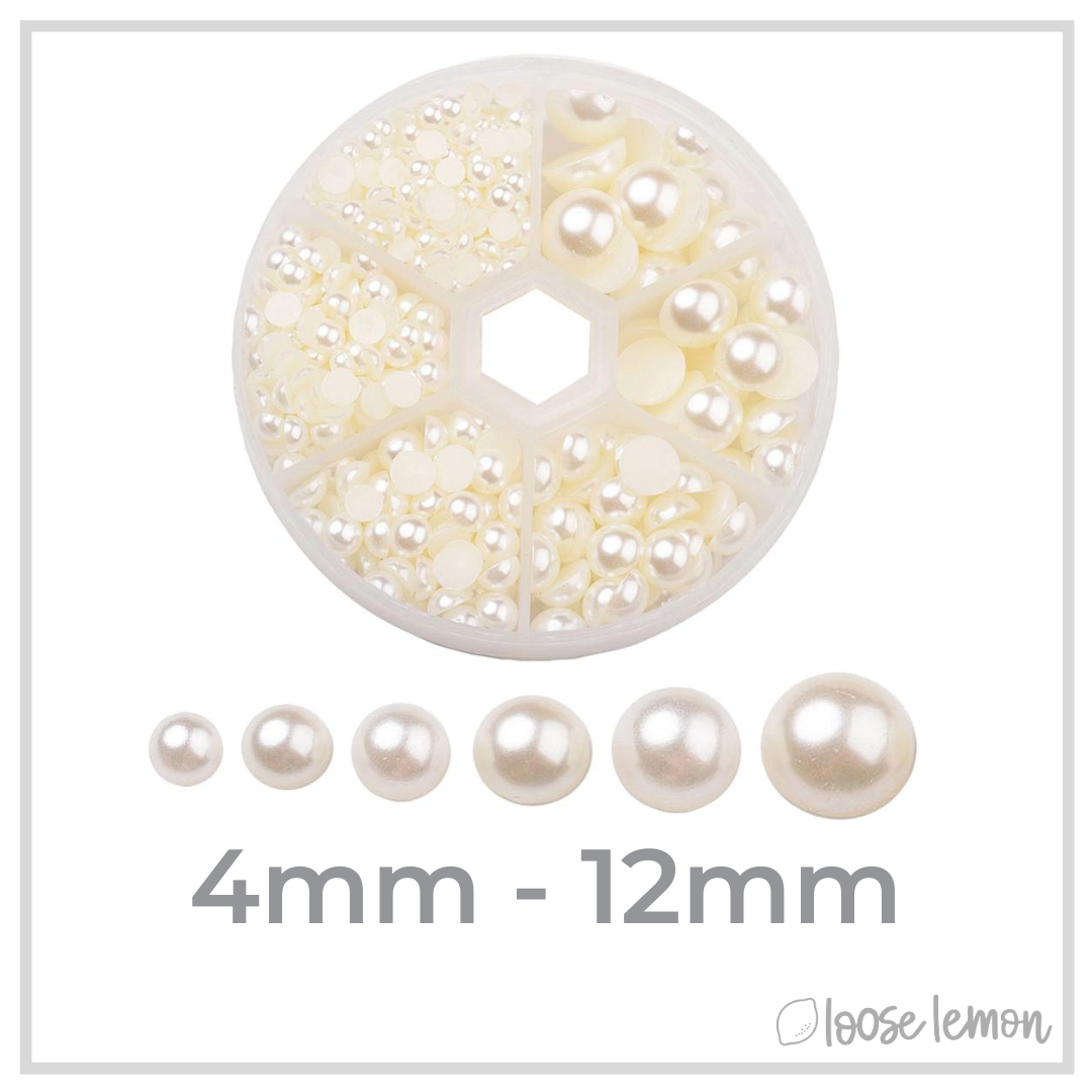 Cream Pearls Box | 6 Sizes (690 pieces)