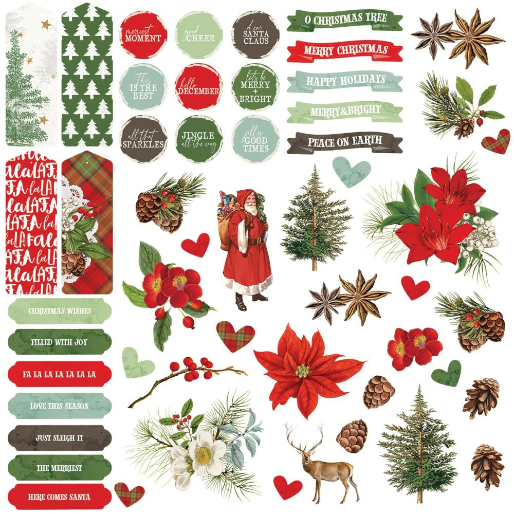 Evergreen Season Chipboard Set (60 Pcs) | 49 and Market