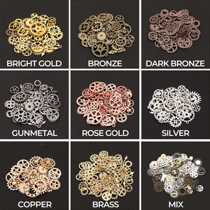 Cog & Gear Charms | Rose Gold