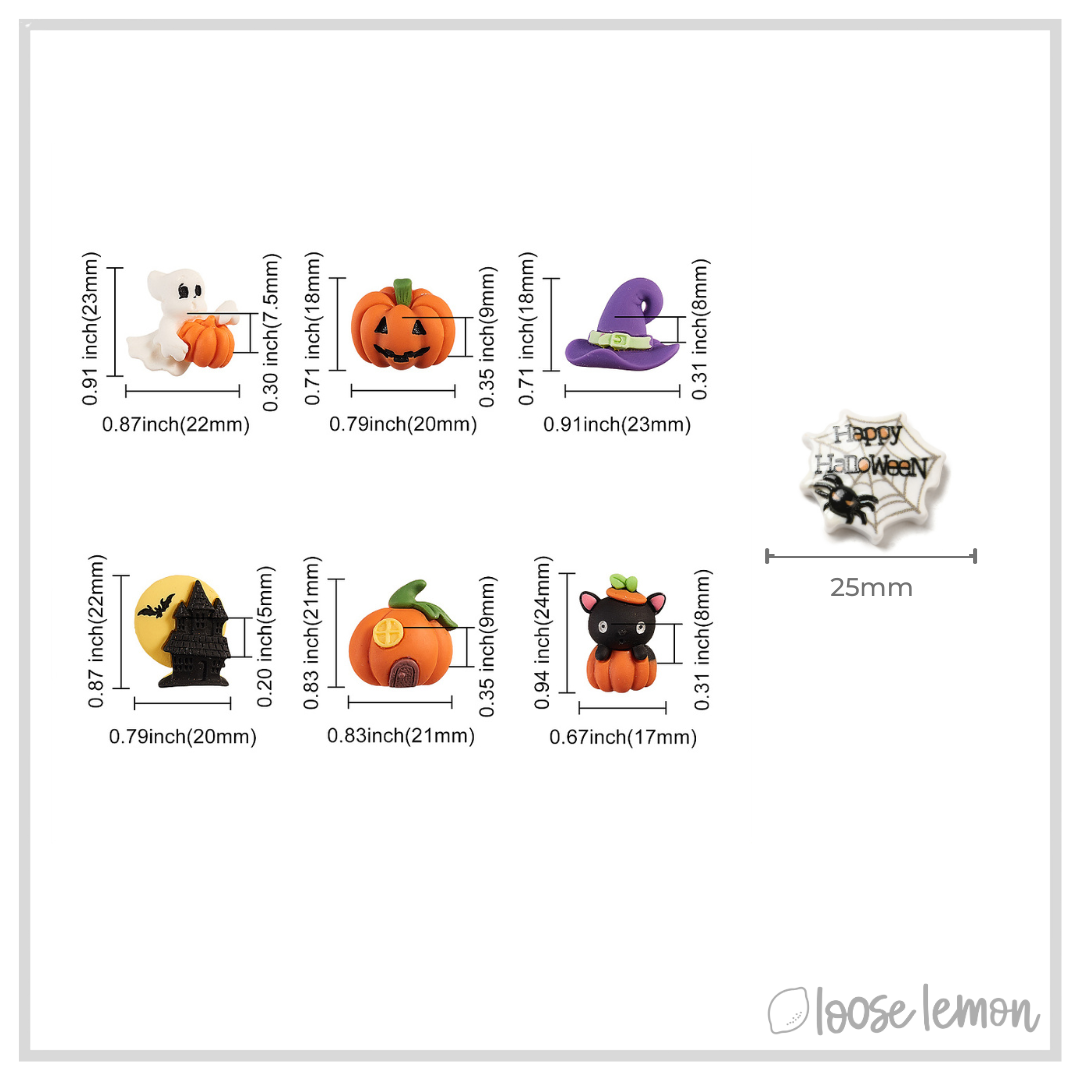Halloween Resin Mix x 9 | Flatback