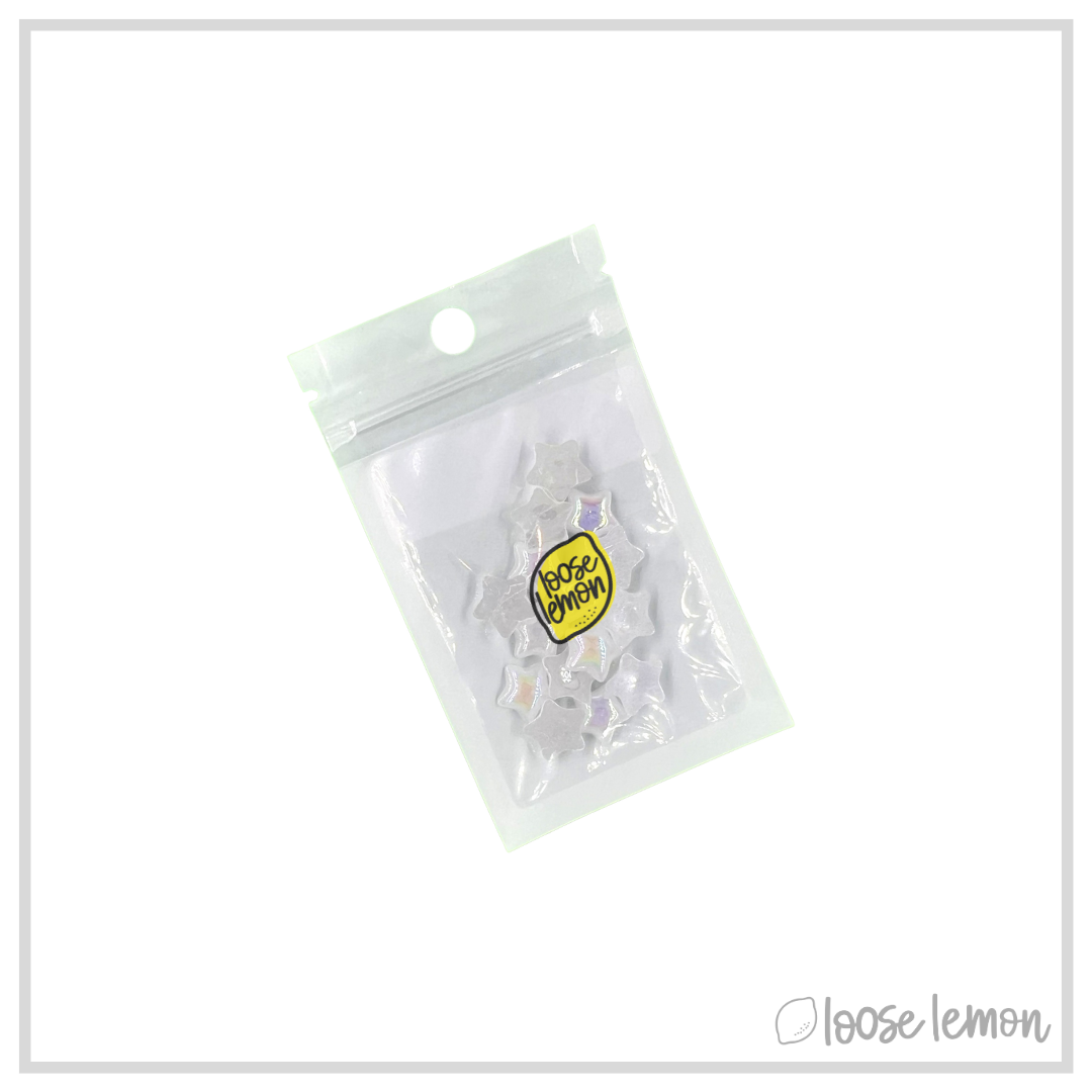 Iridescent Pearl Stars (Small x 15 pcs)