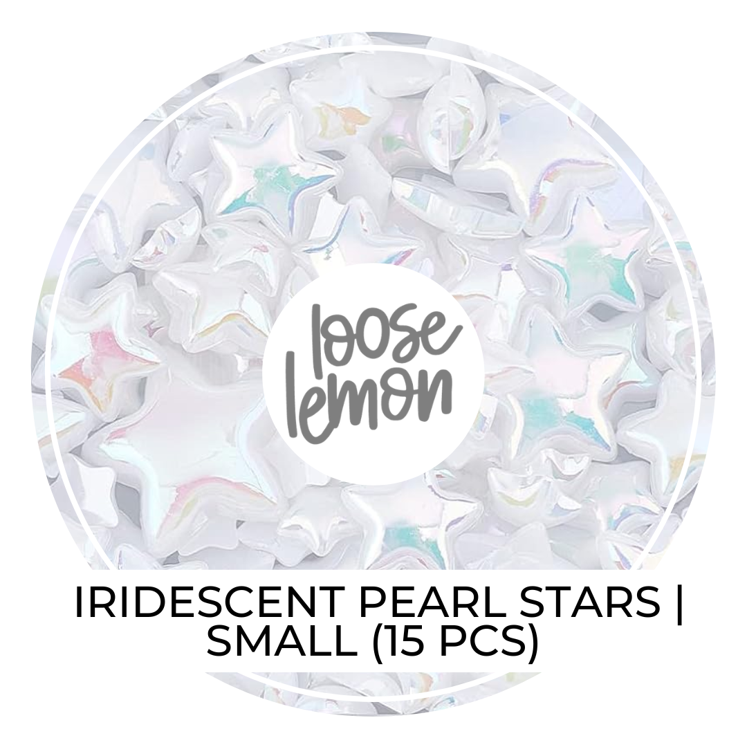Iridescent Pearl Stars (Small x 15 pcs)