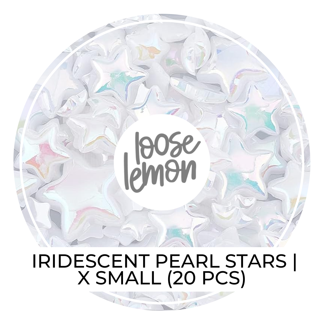 Iridescent Pearl Stars (X Small x 20 pcs)