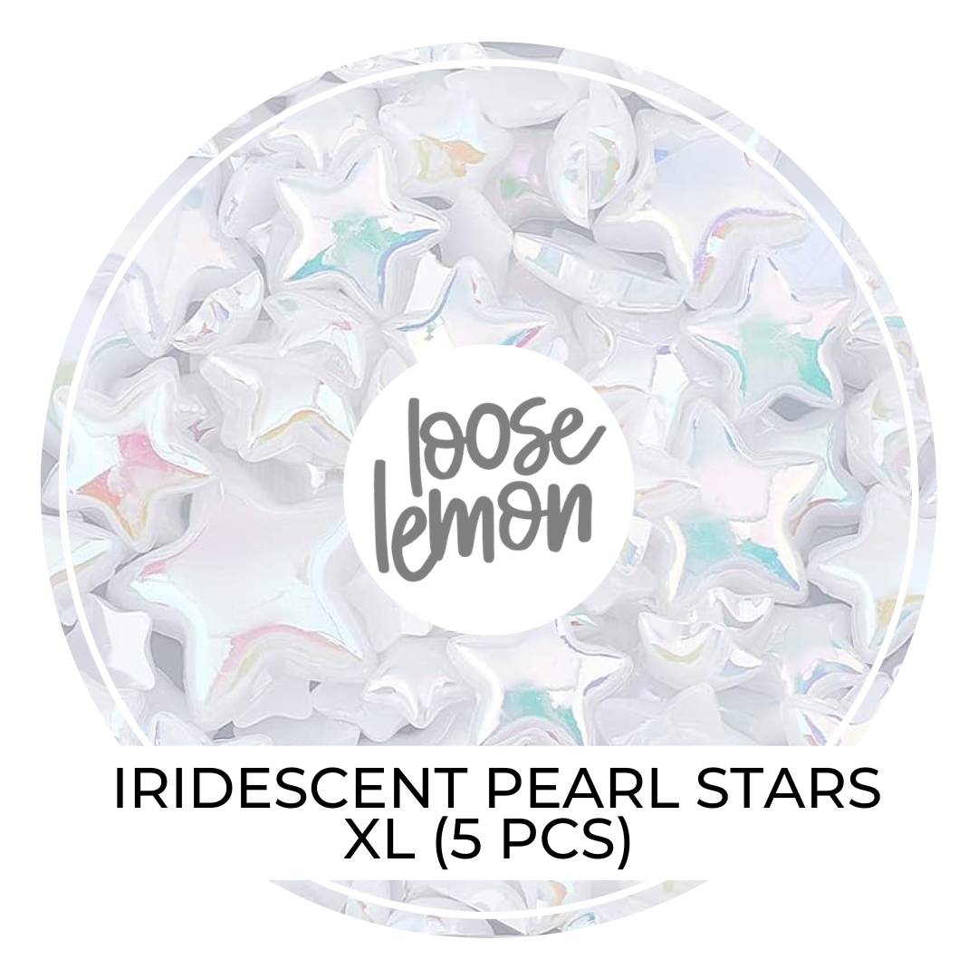 Iridescent Pearl Stars (XL x 5)