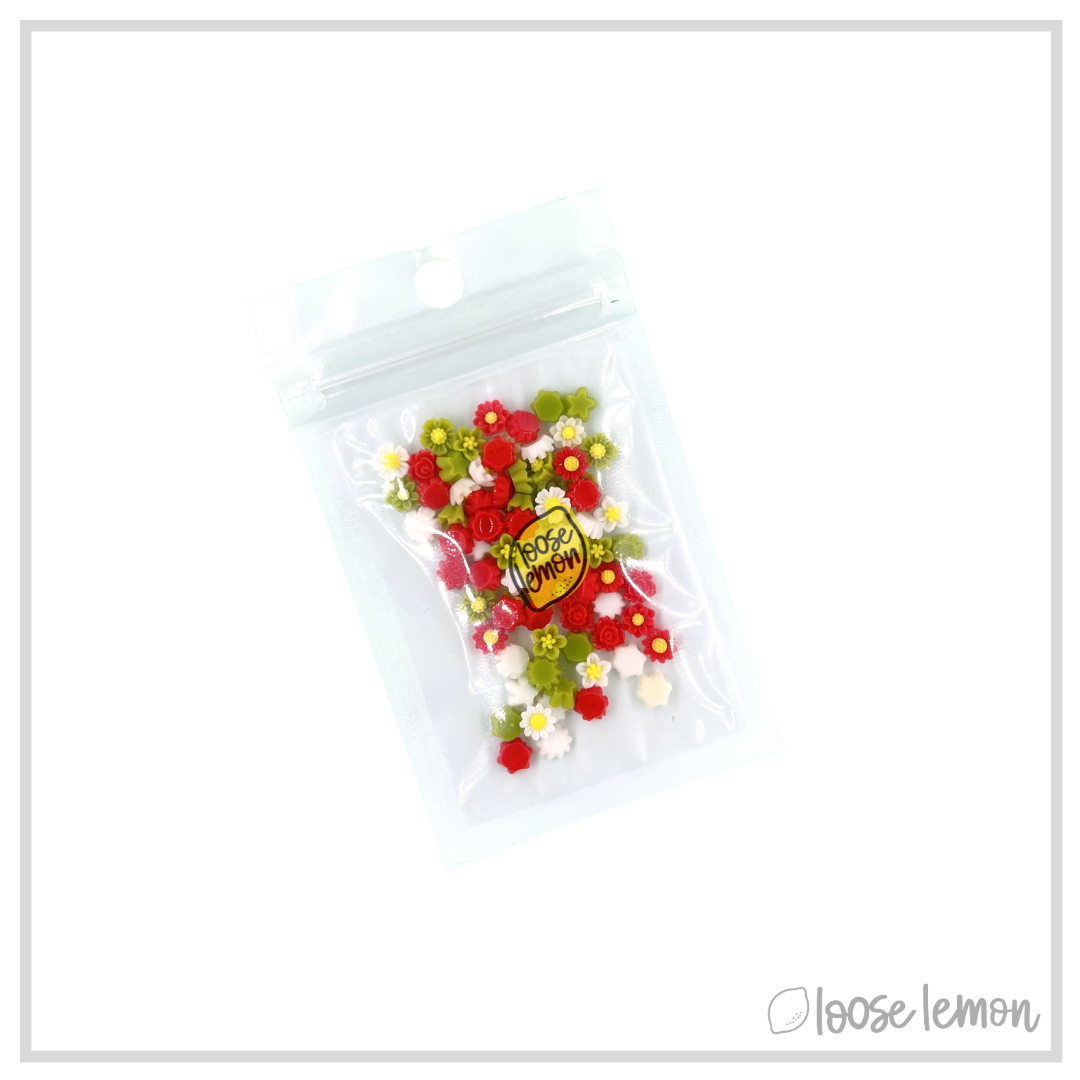 Mini Resin Flowers  | Christmas Mix