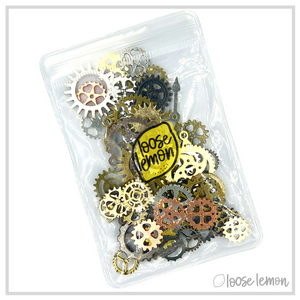 Cog & Gear Charms | Mix 8 Colors