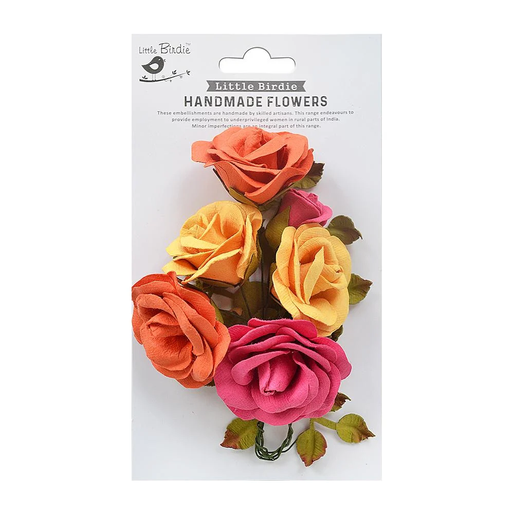 Little Birdie Handmade Paper Flowers | Marva Warm Colors Bouquet