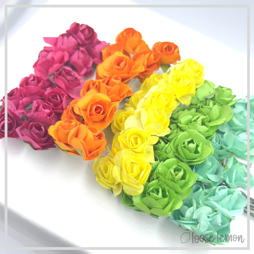 Paper Roses x 12 | Yellow