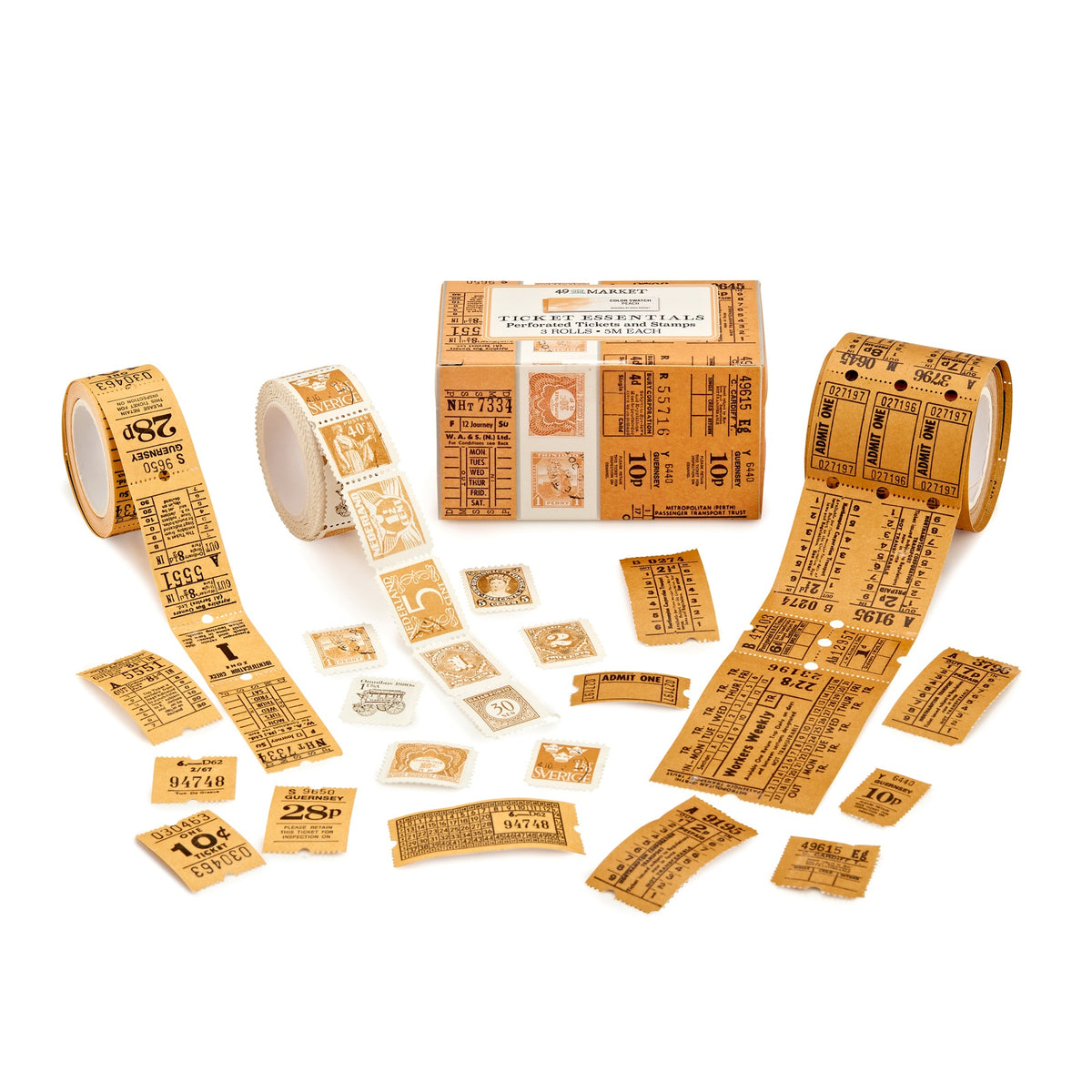 49 and Market Ticket Essentials (Peach) | 3 Rolls