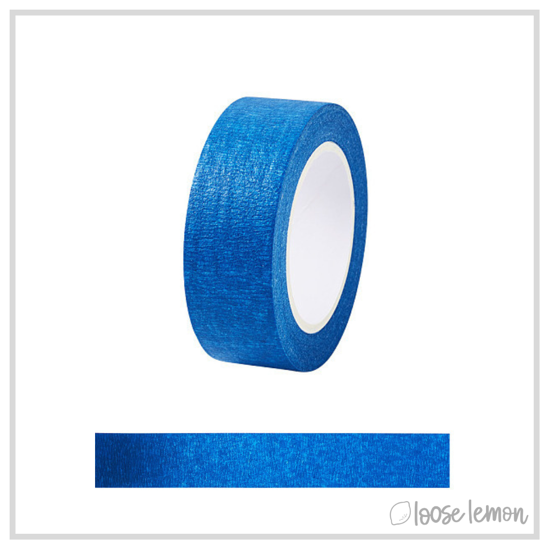 Blue Crepe Washi Tape (15M)