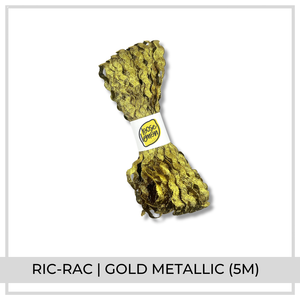 Ric Rac Ribbon (13m) | Metallic Gold