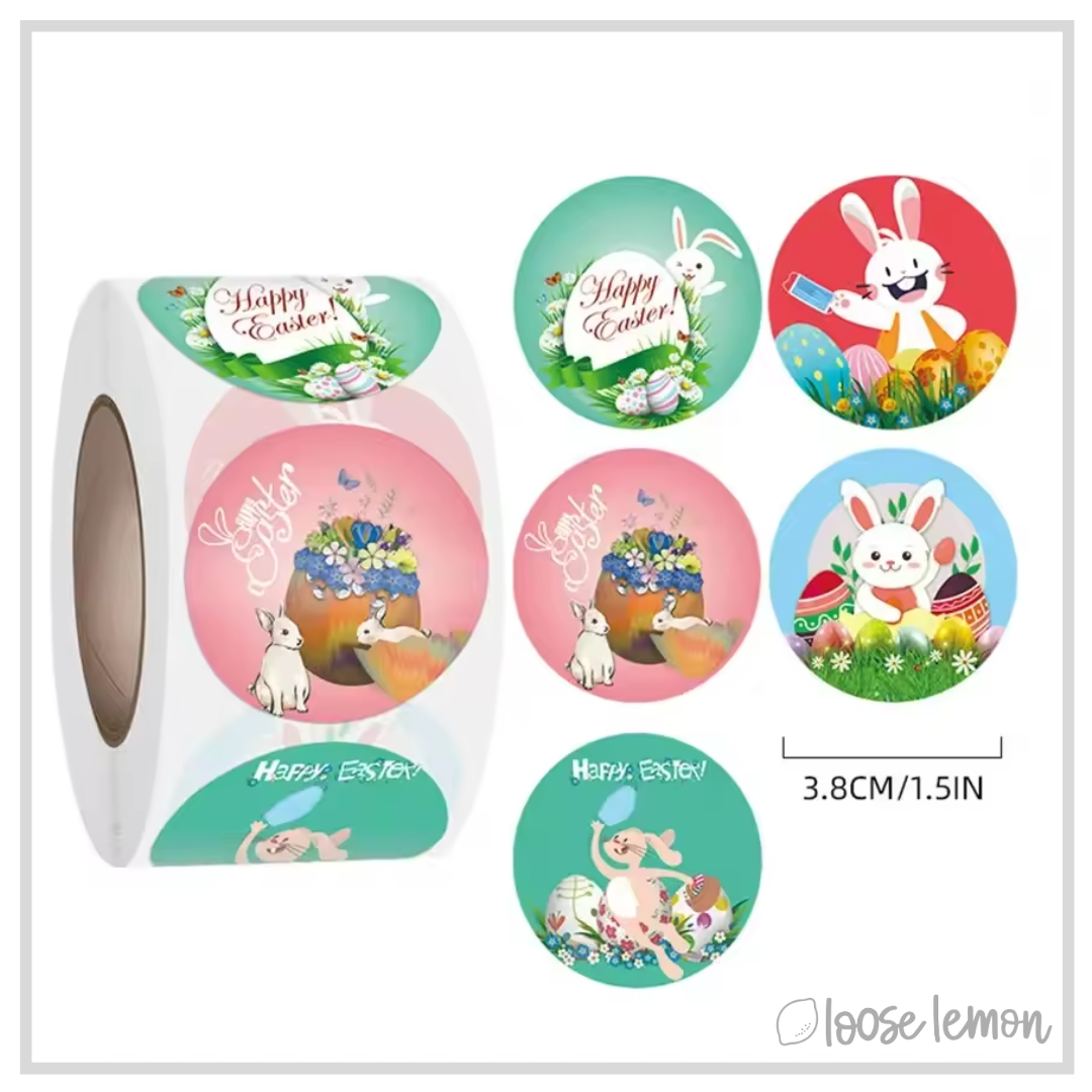 100 Easter 1.5" (38mm) Stickers/Seals (1)