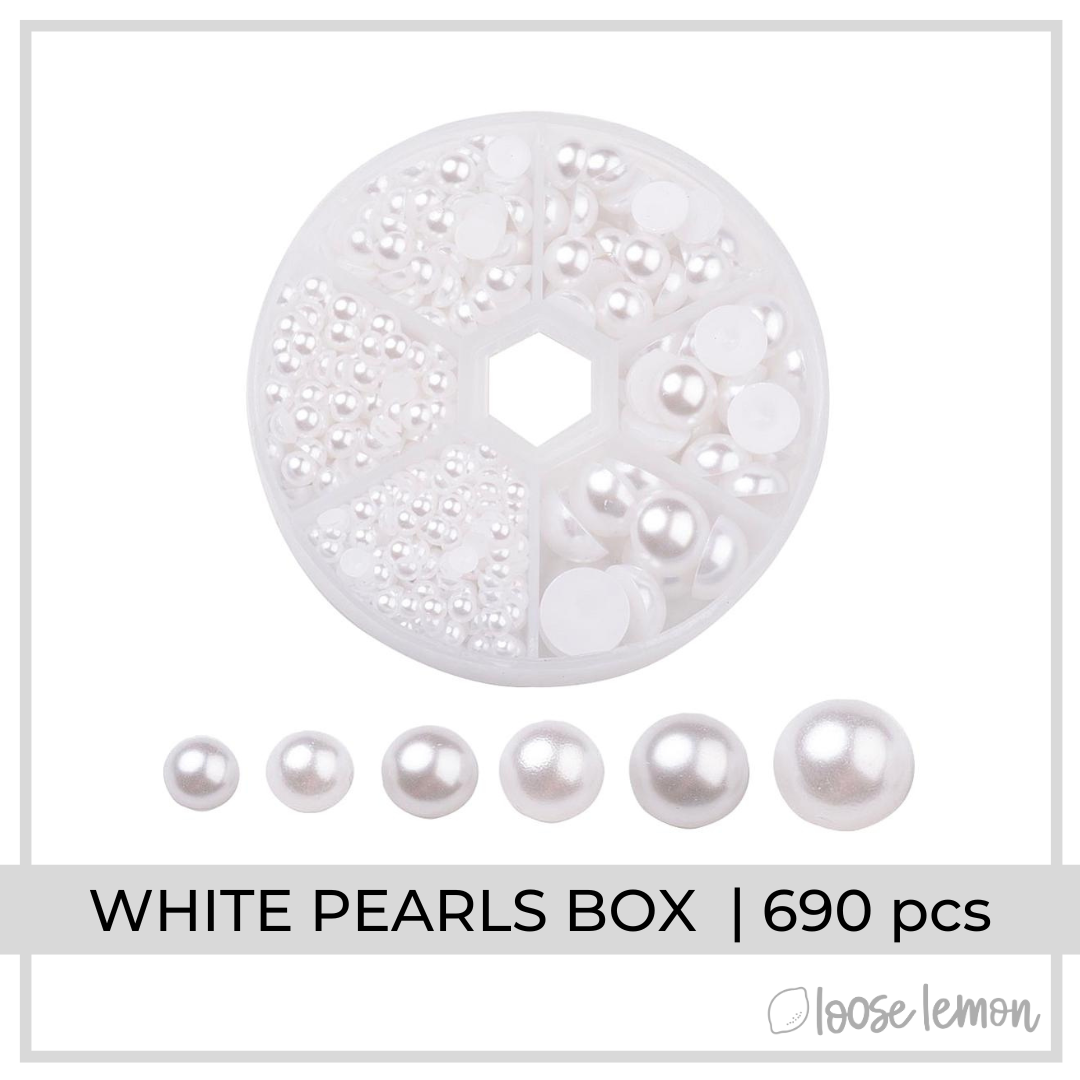 White Pearls Box | 6 Sizes (690 pieces)