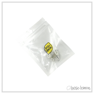 Mini Witch Hat Charms x 6 (Silver)