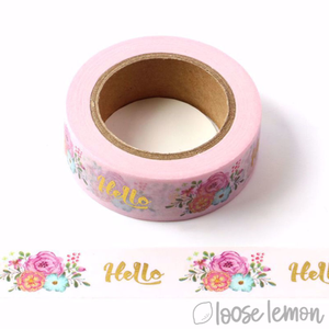 Hello Flowers Foil - Washi Tape (10M)