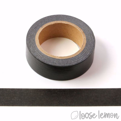 Plain Black - Washi Tape (10M)