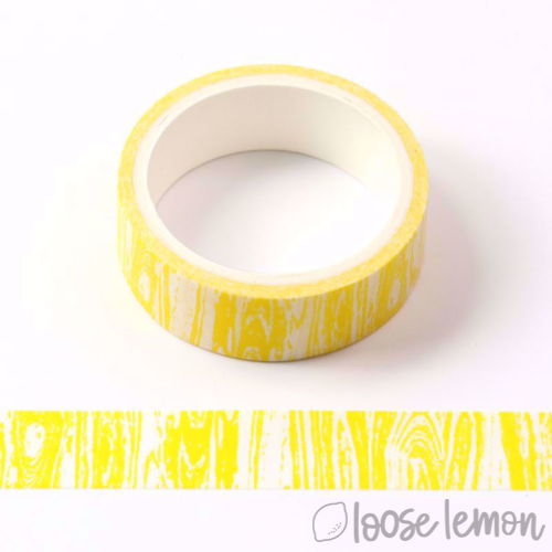 Woodgrain (Yellow) - Washi Tape (5M)