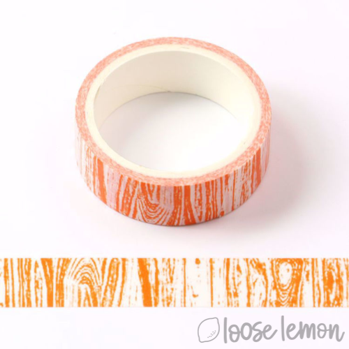 Woodgrain (Orange) - Washi Tape (5M)