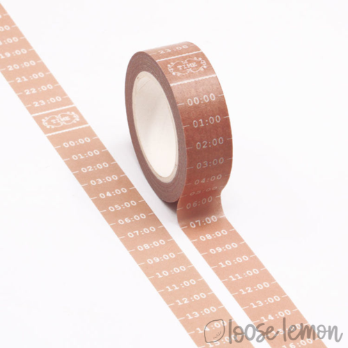 Rose Timestamp - Washi Tape (10M)