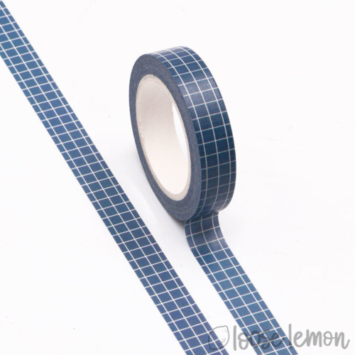 Navy Grid - Washi Tape (10M)