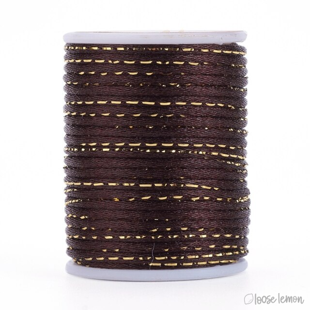 Polyester Cord 4M | Gold / Dark Brown