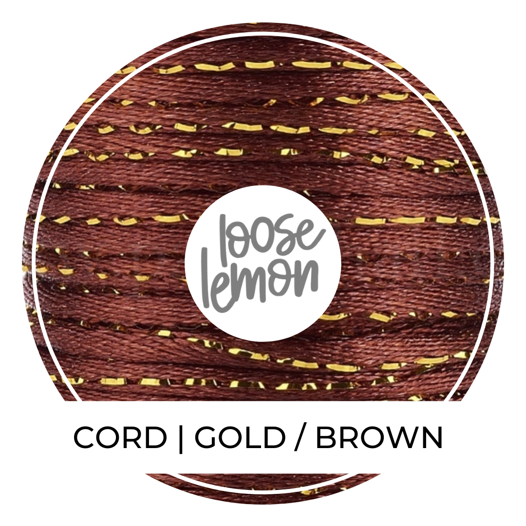 Polyester Cord 4M | Gold / Brown