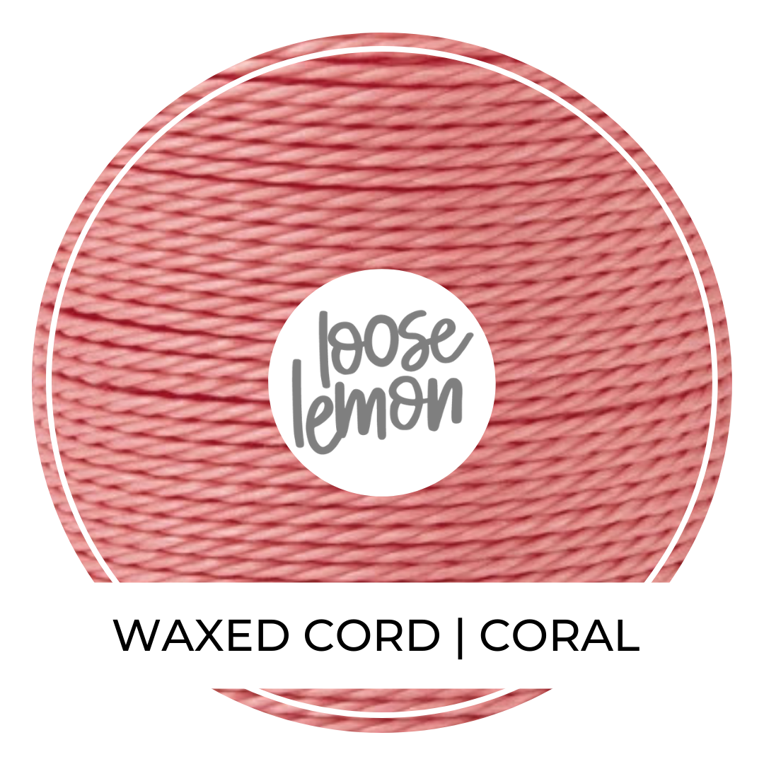 Waxed Cord | 10M Roll | Coral