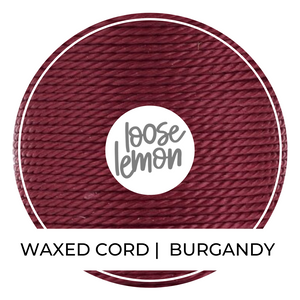 Waxed Cord | 10M Roll | Burgandy