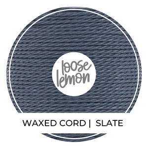 Waxed Cord | 10M Roll | Slate