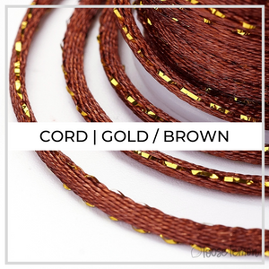 Polyester Cord 4M | Gold / Brown