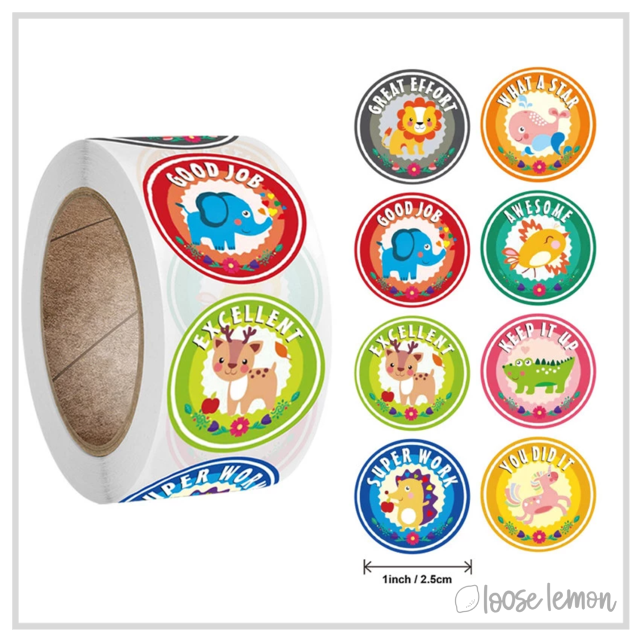 100 Circle Star 1" Stickers/Seals