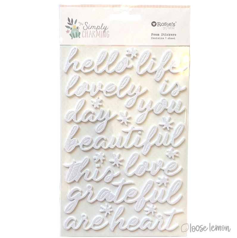 Simply Charming | Glitter Foam Sentiments