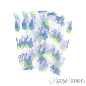 Blue Birds Vellum Envelopes X 3