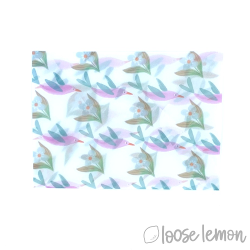 Pink Birds Vellum Envelopes X 3