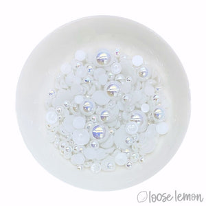 Mirror Pearls | Snow (Mixed Sizes)