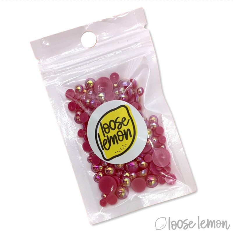 Mirror Pearls | Fucshia (Mixed Sizes)