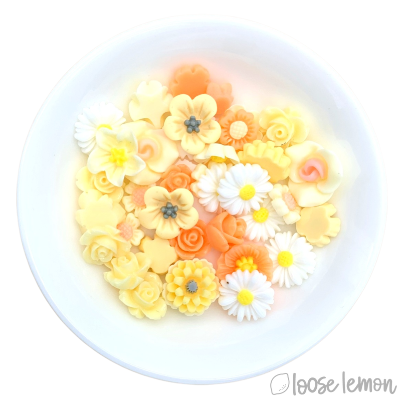 Mixed Resin Flowers | Yellow