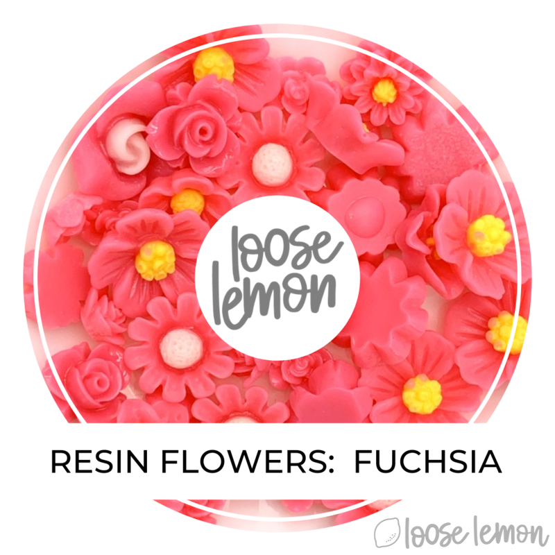 Single Colour Resin Flowers | Fucshia