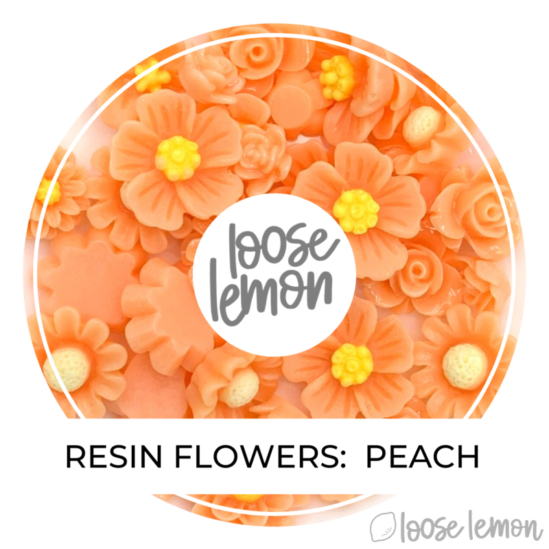 Single Colour Resin Flowers | Peach