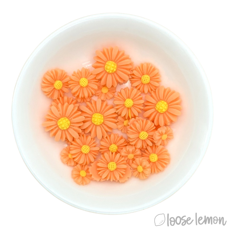 Resin Daisies | Peach (Mixed Sizes)